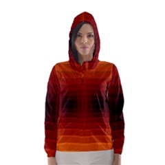 Orange Background Wallpaper Texture Lines Hooded Wind Breaker (women) by Amaryn4rt