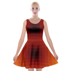 Orange Background Wallpaper Texture Lines Velvet Skater Dress by Amaryn4rt