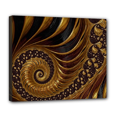 Fractal Spiral Endless Mathematics Deluxe Canvas 24  X 20   by Amaryn4rt