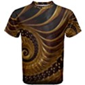 Fractal Spiral Endless Mathematics Men s Cotton Tee View1