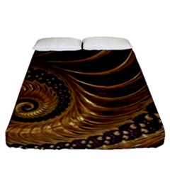 Fractal Spiral Endless Mathematics Fitted Sheet (queen Size)