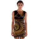 Fractal Spiral Endless Mathematics Wrap Front Bodycon Dress View1