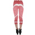 Postcard Banner Heart Holiday Love Capri Leggings  View2