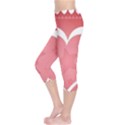 Postcard Banner Heart Holiday Love Capri Leggings  View3