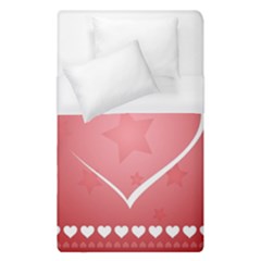 Postcard Banner Heart Holiday Love Duvet Cover (single Size)