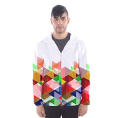 Graphics Cover Gradient Elements Hooded Wind Breaker (men) by Amaryn4rt