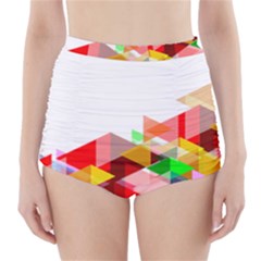 Graphics Cover Gradient Elements High-waisted Bikini Bottoms by Amaryn4rt