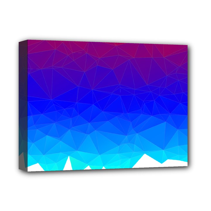 Gradient Red Blue Landfill Deluxe Canvas 16  x 12  