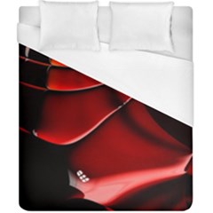 Red Black Fractal Mathematics Abstract Duvet Cover (california King Size)