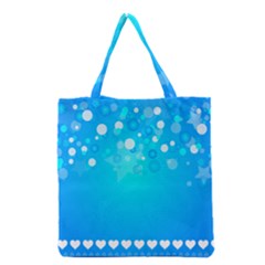 Desktop Banner Postcard Hearts Grocery Tote Bag by Amaryn4rt