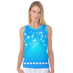 Desktop Banner Postcard Hearts Women s Basketball Tank Top