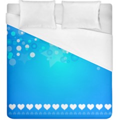 Desktop Banner Postcard Hearts Duvet Cover (king Size)