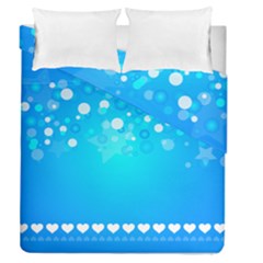 Desktop Banner Postcard Hearts Duvet Cover Double Side (queen Size)