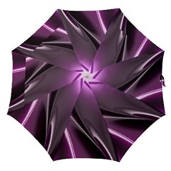 Purple Fractal Mathematics Abstract Straight Umbrellas by Amaryn4rt