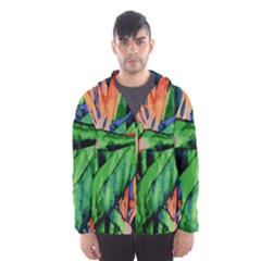 Flowers Art Beautiful Hooded Wind Breaker (men) by Amaryn4rt