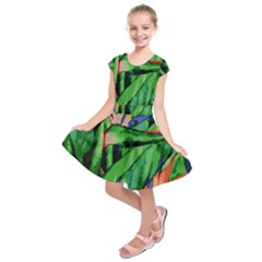 Flowers Art Beautiful Kids  Short Sleeve Dress