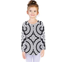 Pattern Tile Seamless Design Kids  Long Sleeve Tee