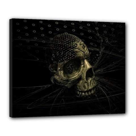 Skull Fantasy Dark Surreal Canvas 20  X 16  by Amaryn4rt