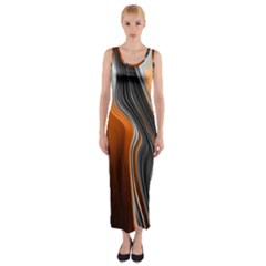 Fractal Structure Mathematic Fitted Maxi Dress by Amaryn4rt