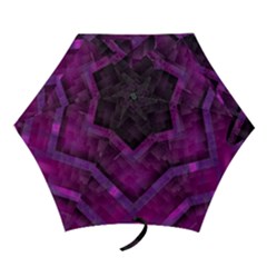 Purple Background Wallpaper Motif Design Mini Folding Umbrellas by Amaryn4rt