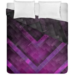 Purple Background Wallpaper Motif Design Duvet Cover Double Side (california King Size)