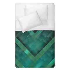 Green Background Wallpaper Motif Design Duvet Cover (single Size)