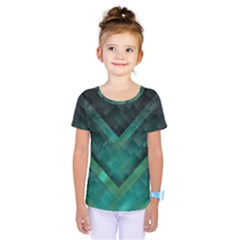 Green Background Wallpaper Motif Design Kids  One Piece Tee