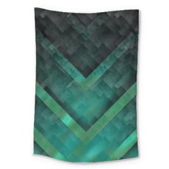 Green Background Wallpaper Motif Design Large Tapestry by Amaryn4rt