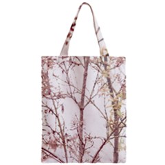 Textured Nature Print Zipper Classic Tote Bag by dflcprints