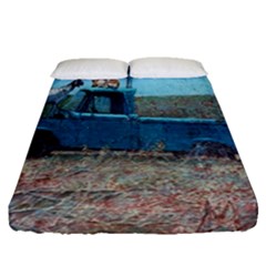 Goats On A Pickup Truck Fitted Sheet (queen Size) by digitaldivadesigns