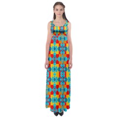 Pop Art Abstract Design Pattern Empire Waist Maxi Dress