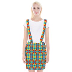 Pop Art Abstract Design Pattern Suspender Skirt