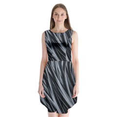 Fractal Mathematics Abstract Sleeveless Chiffon Dress  