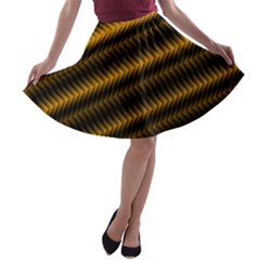 Ornament Stucco Close Pattern Art A-line Skater Skirt by Amaryn4rt