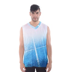 Court Sport Blue Red White Men s Basketball Tank Top by Amaryn4rt