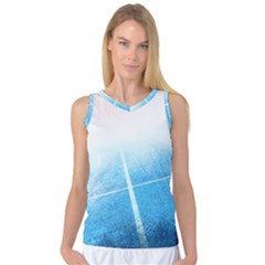 Court Sport Blue Red White Women s Basketball Tank Top by Amaryn4rt