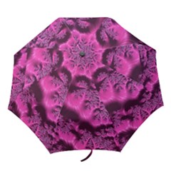 Fractal Artwork Pink Purple Elegant Folding Umbrellas by Amaryn4rt