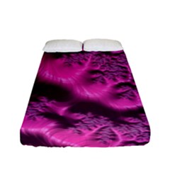 Fractal Artwork Pink Purple Elegant Fitted Sheet (full/ Double Size)