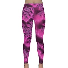 Fractal Artwork Pink Purple Elegant Classic Yoga Leggings by Amaryn4rt