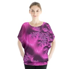 Fractal Artwork Pink Purple Elegant Blouse