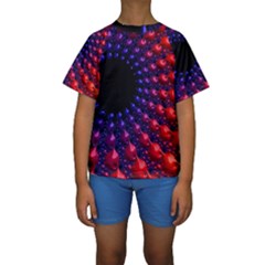 Fractal Mathematics Abstract Kids  Short Sleeve Swimwear by Amaryn4rt