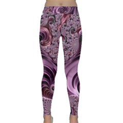 Purple Abstract Art Fractal Art Fractal Classic Yoga Leggings by Amaryn4rt