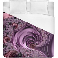 Purple Abstract Art Fractal Art Fractal Duvet Cover (king Size)