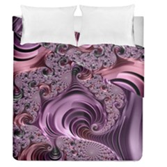 Purple Abstract Art Fractal Art Fractal Duvet Cover Double Side (queen Size)