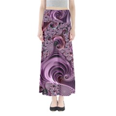 Purple Abstract Art Fractal Art Fractal Maxi Skirts by Amaryn4rt