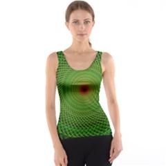 Green Fractal Simple Wire String Tank Top by Amaryn4rt