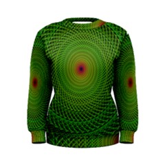 Green Fractal Simple Wire String Women s Sweatshirt by Amaryn4rt