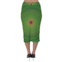 Green Fractal Simple Wire String Velvet Midi Pencil Skirt View2