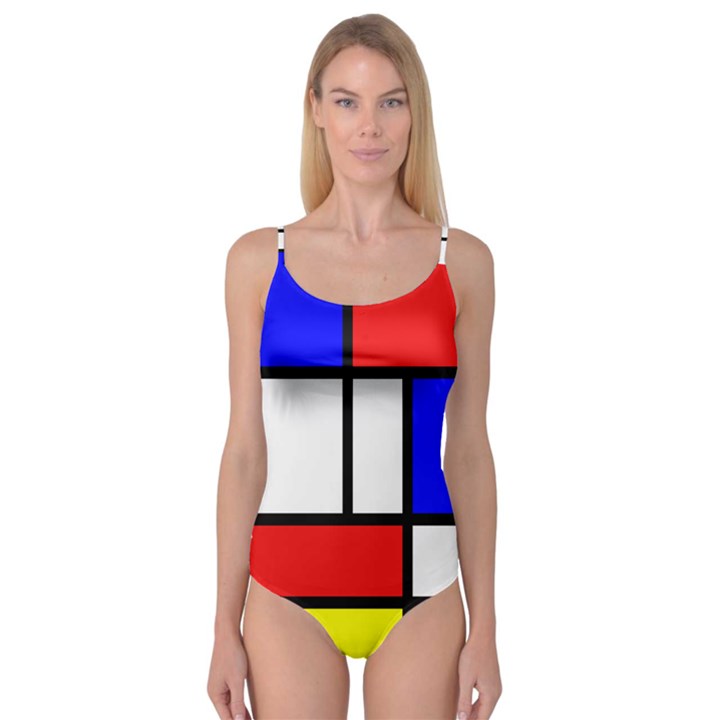 Mondrian Red Blue Yellow Camisole Leotard 