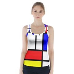 Mondrian Red Blue Yellow Racer Back Sports Top by Amaryn4rt